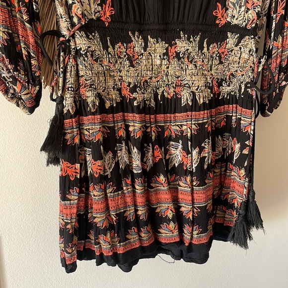 Free People Moonlight Drive in Black Combo Mini Dress | M - Picture 4 of 10